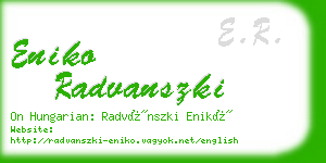 eniko radvanszki business card